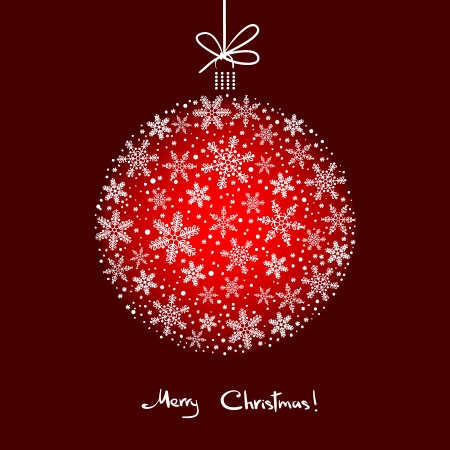 Christmas Background with White Snowflakes Ball Christmas Background with White Snowflakes Ball