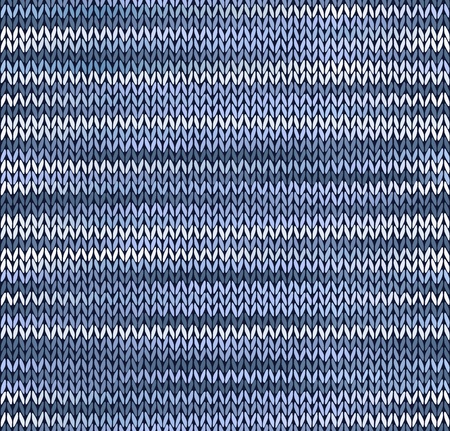 Style Seamless Knitted Pattern. Blue Silver White Color Illustration from my large Collection of Samples of knitted Fabricsのイラスト素材