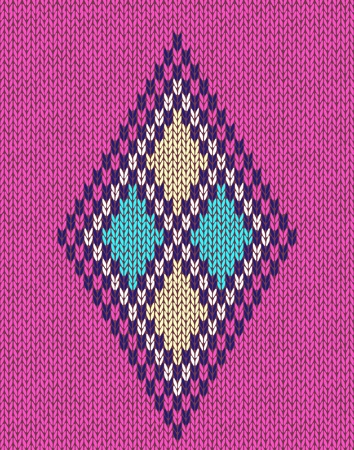 Style Abstract Trendy Seamless Symmetric Ethnic Geometric Color Knitted Pattern のイラスト素材