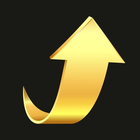 Gold arrowのイラスト素材