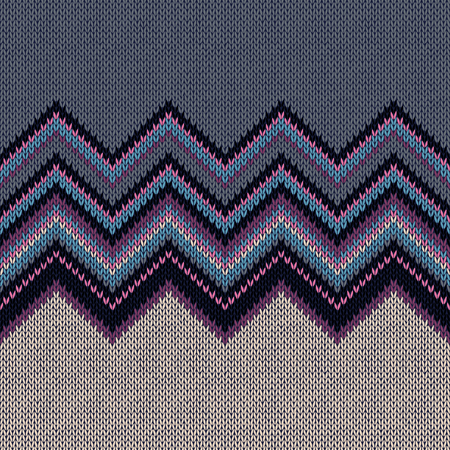 Fashion Color Swatch. Style Horizontally Seamless Knitted Pattern
のイラスト素材