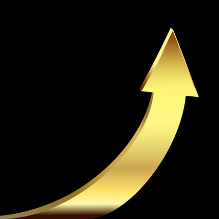 Gold arrowのイラスト素材