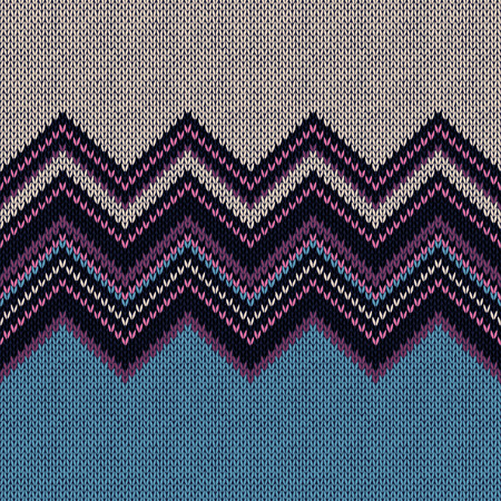 Knitwear Pattern. Fashion Color Swatch. Style Horizontally Seamless Knitted Patternのイラスト素材