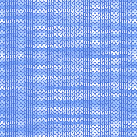 Style Seamless Knitted Melange Pattern. Blue White Color Vector Illustrationのイラスト素材