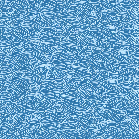 Abstract Wavy Blue Seamless Textureのイラスト素材