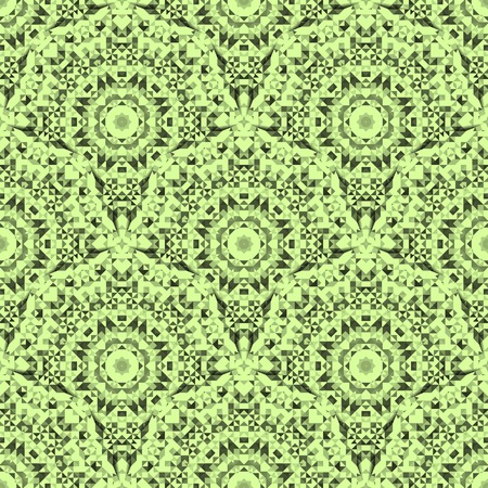 Abstract Seamless Light Yellow Green Geometric Vector Pattern. Vintage Wallpaper Background. Mosaic Texture for Textile PrintÂのイラスト素材