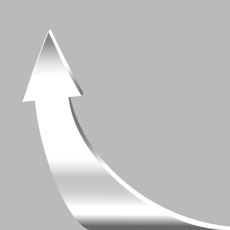 White arrow and grey backgroundのイラスト素材