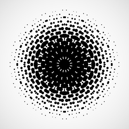 Abstract Halftone Black and White Isolated Modern Design Elementのイラスト素材