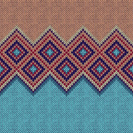 Seamless Pattern. Knit Woolen Trendy Ornament Texture. Fabric Color Tracery Backgroundの写真素材