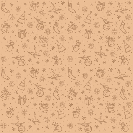 Christmas seamless vector background. Light decorative pattern. Happy New Year designのイラスト素材