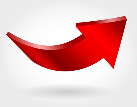 Red up arrow as symbol of economic growthのイラスト素材