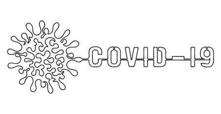 COVID-19 coronavirus protection concept banner.のイラスト素材