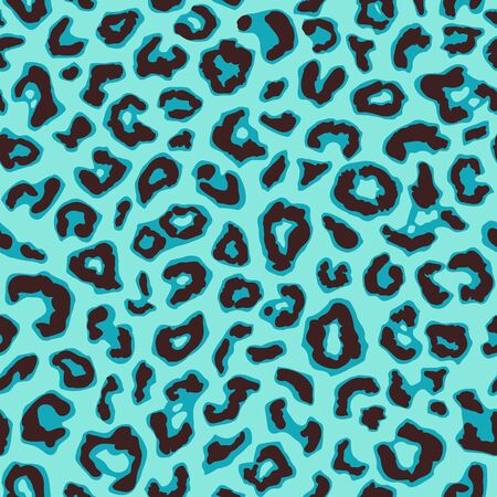 Seamless leopard fur pattern. Fashionable wild color leopard print background. Modern panther animal fabric textile print design. Stylish vector color illustrationのイラスト素材