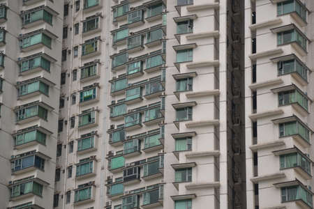 High modern business center, buildings in HongKongの写真素材