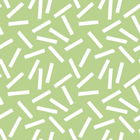 White rectangles hand drawn elements seamless pattern. Vector abstract illustration