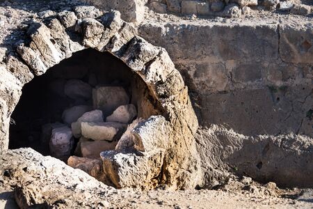 the ruins of an old archの写真素材
