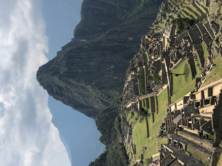 Aerial view of Machu Picchu, Peru, South Americaの写真素材