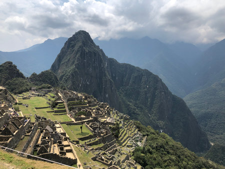 Machu Picchu is an ancient Inca archaeological site in Peru.の写真素材