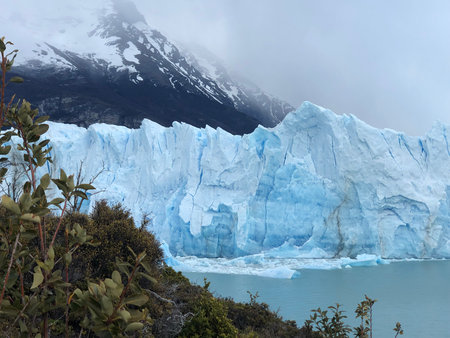 Majestic ice formations at the Perito Moreno Glacier in Patagonia, Argentina