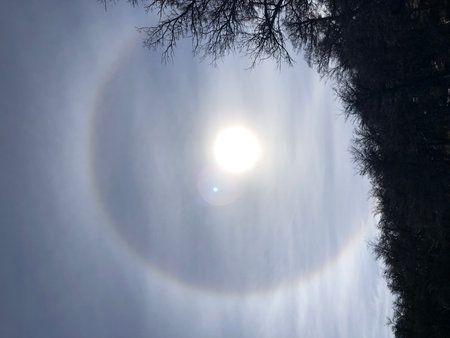 Sun haloの写真素材