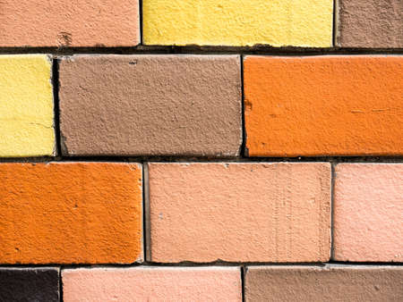 brick walls of different colorsの写真素材