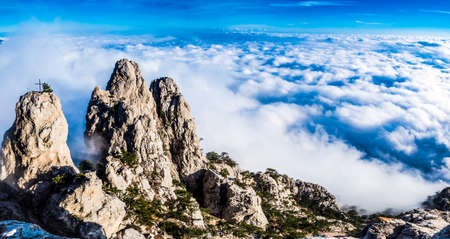 Views of the mountains and clouds Ai-Petriの写真素材