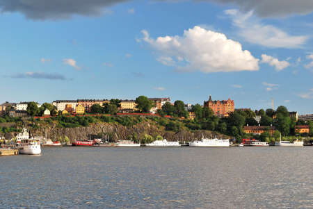 District Sodermalm and Lake Mellaren. Stockholm, Swedenの写真素材