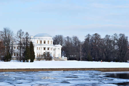 S.Petersburg. Spring on Elagin island. Ice driftの写真素材