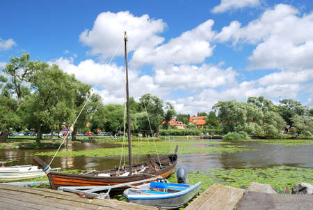 Beautiful town of Sigtuna on the bank of the lake Mallaren. Swedenの写真素材