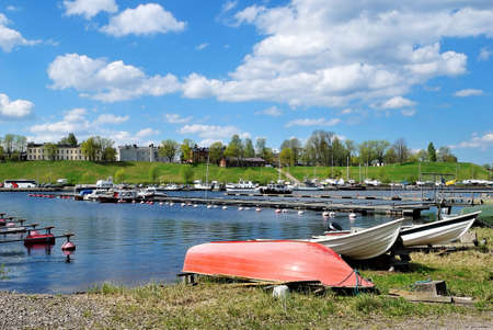 Finland. Lappeenranta bay in a sunny spring dayの写真素材