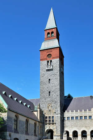 Helsinki. National Museum, built in 1905-1910 by the arch. Gezelius, Lindgren, Saarinen in the style of National Romanticismの写真素材