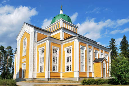 The highest wooden church in Scandinavia. Kerimaki, Finlandの写真素材