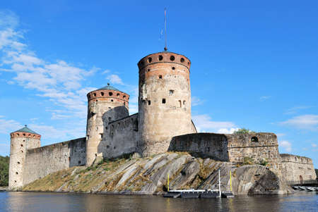 Fortress Olavinlinna. Savonlinna, Finlandの写真素材
