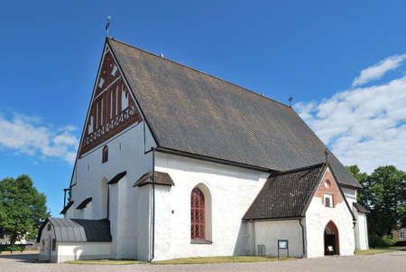 Porvoo, Finland. Medieval St. Virgin Mary Cathedral, 14 c.の写真素材