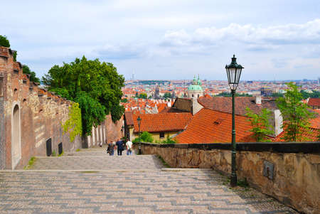 Prague, the Old staircase in  Vysehradの写真素材