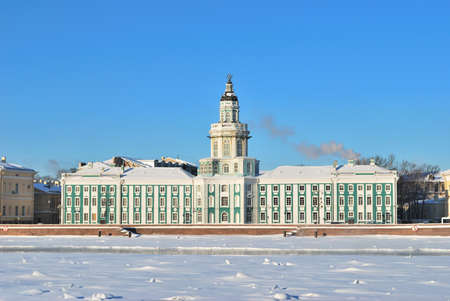 St. Petersburg in  winter. The building of the Cabinet of curiositiesの写真素材