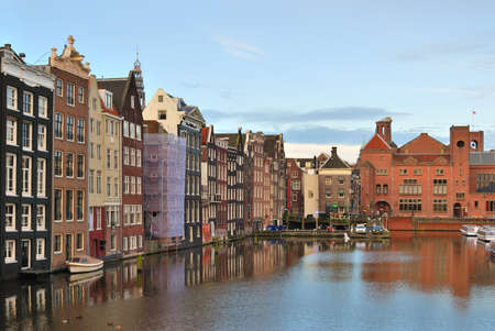 Very beautiful place in Amsterdam  with  wonderful old architectureの写真素材