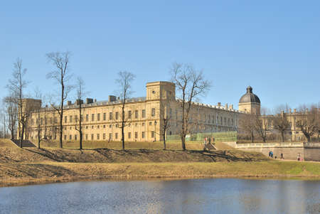 St. Petersburg, Gatchina Palace in the early springのeditorial素材