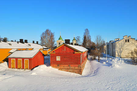 One of the most famous landmarks of Lappeenranta - Fortress Linnoitus with very old buildingsのeditorial素材