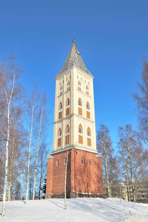 Lappeenranta, Finland. Church of St. Mary in the early springの写真素材