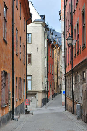 Stockholm. Narrow street of the Old Townの写真素材