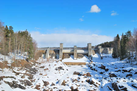 Imatra, Finland. The famous Canyon Imatrankoski and ancient riverbed of Vuoksiの写真素材