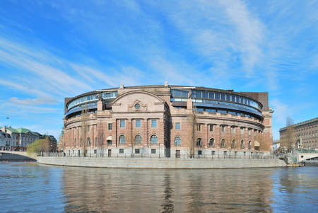 Stockholm. Riksdag building on a sunny spring dayのeditorial素材