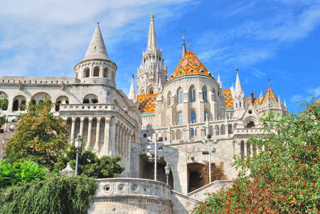 Budapest. View of Fisherman's Bastion and the church of St. Matthias from the eastの写真素材
