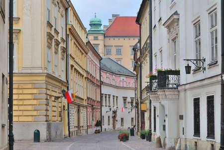 Krakow. Beautiful street of the Old townの写真素材