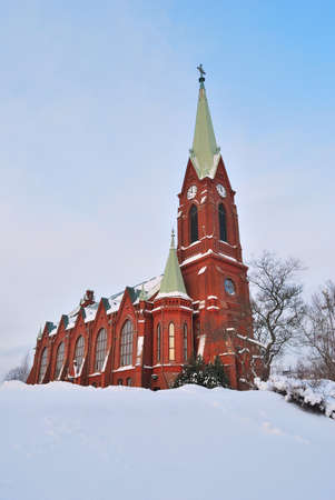 Lutheran Cathedral in the town of Mikkeli, Finland の写真素材