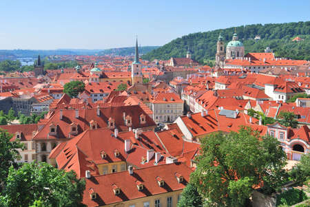 Prague, Czech Republic. Top-view of the Lesser Townの写真素材