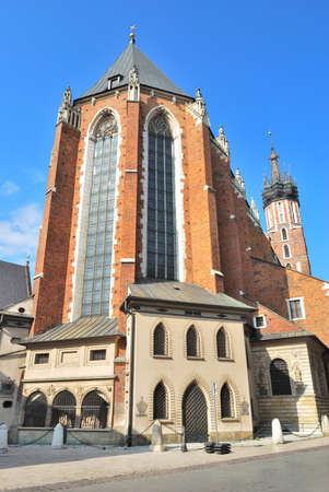East facade  of  St. Mary's Church in  Krakow, Polandの写真素材