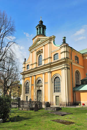 Stockholm. The oldest church in the district of Sodermalm - the Church of Mary Magdaleneの写真素材