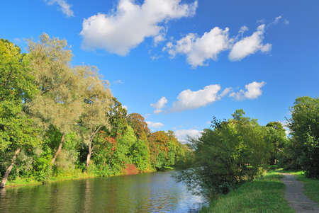 St. Petersburg. Autumn in the beautiful park on  Elagin island